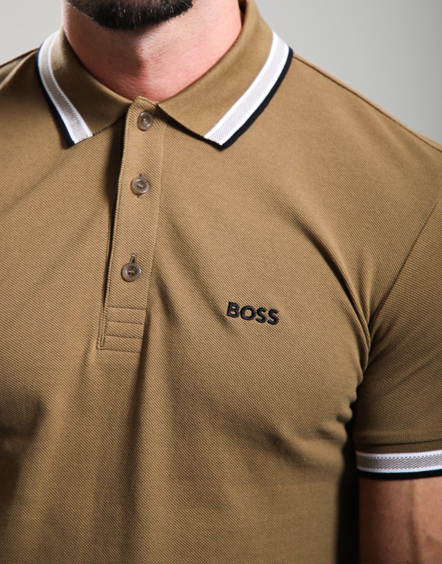 BOSS Paddy Polo Shirt Medium Brown 219