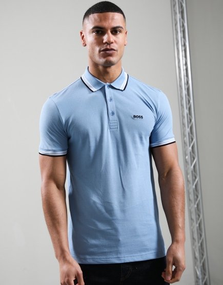 BOSS Paddy Polo Shirt Open Blue
