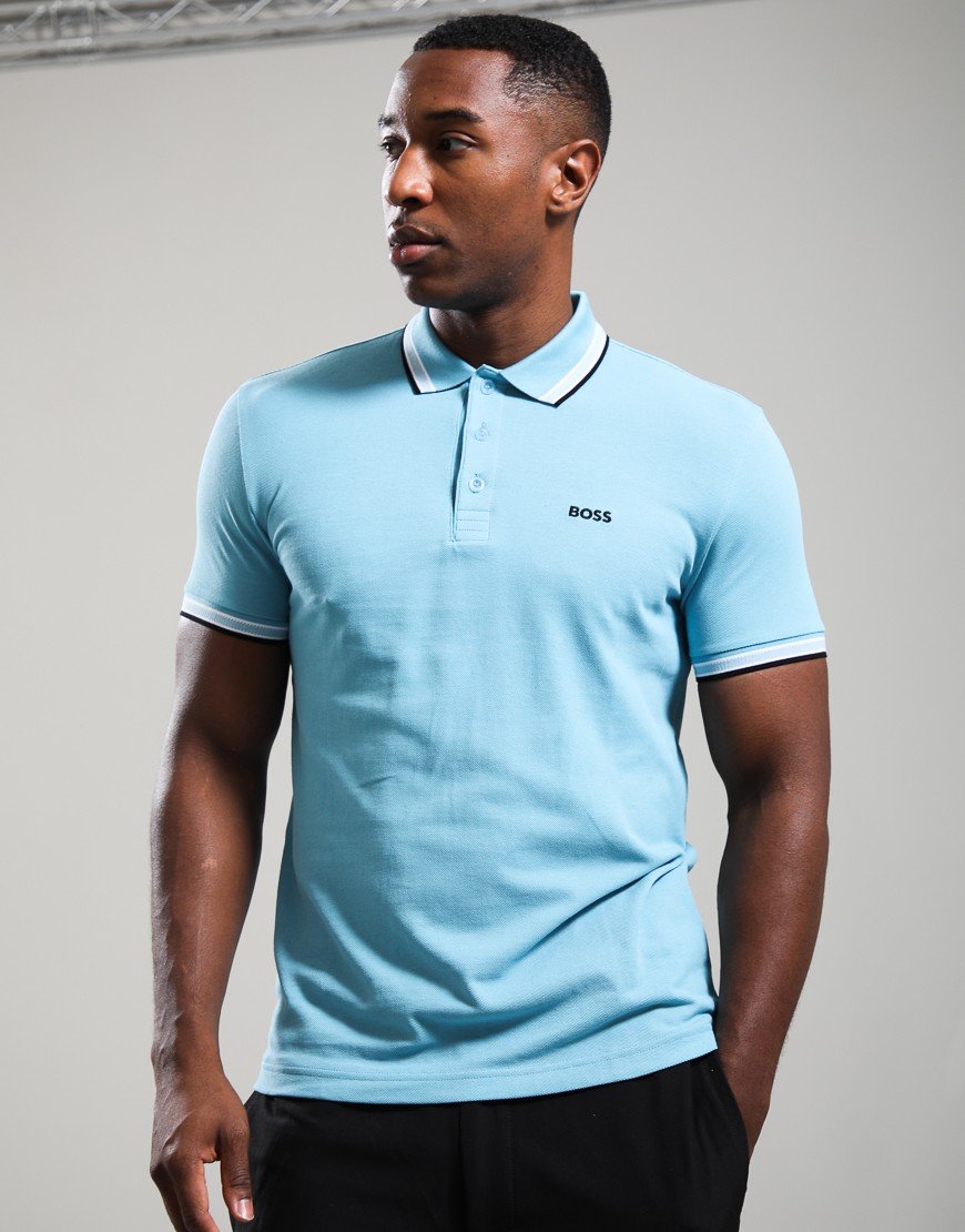 BOSS Paddy Polo Shirt Open Blue 486