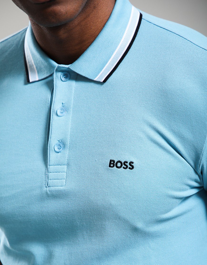 BOSS Paddy Polo Shirt Open Blue 486