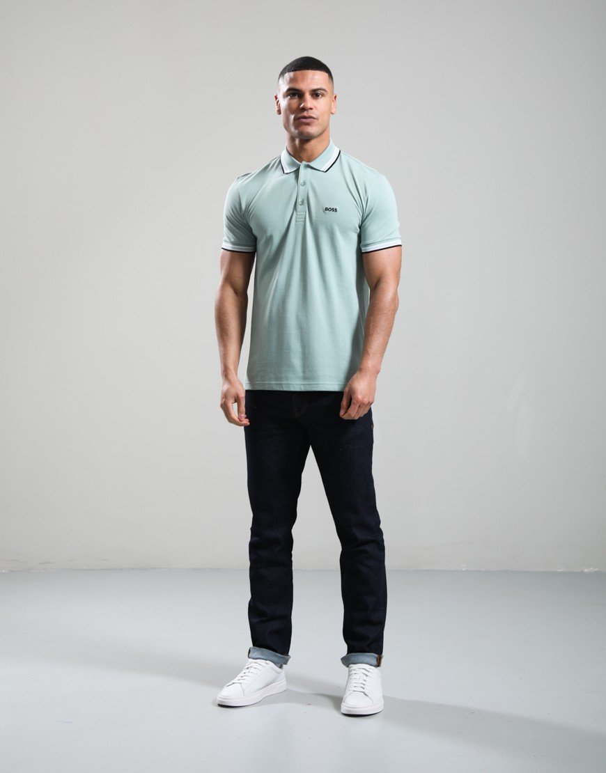 BOSS Paddy Polo Shirt Open Green