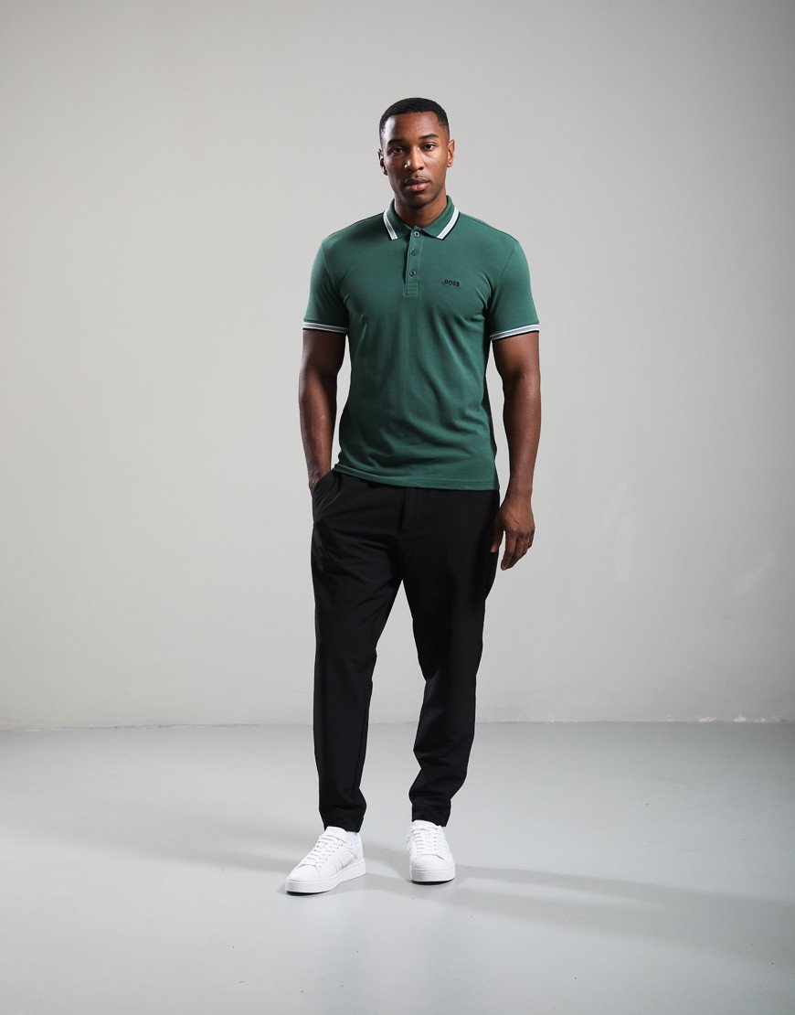 BOSS Paddy Polo Shirt Open Green