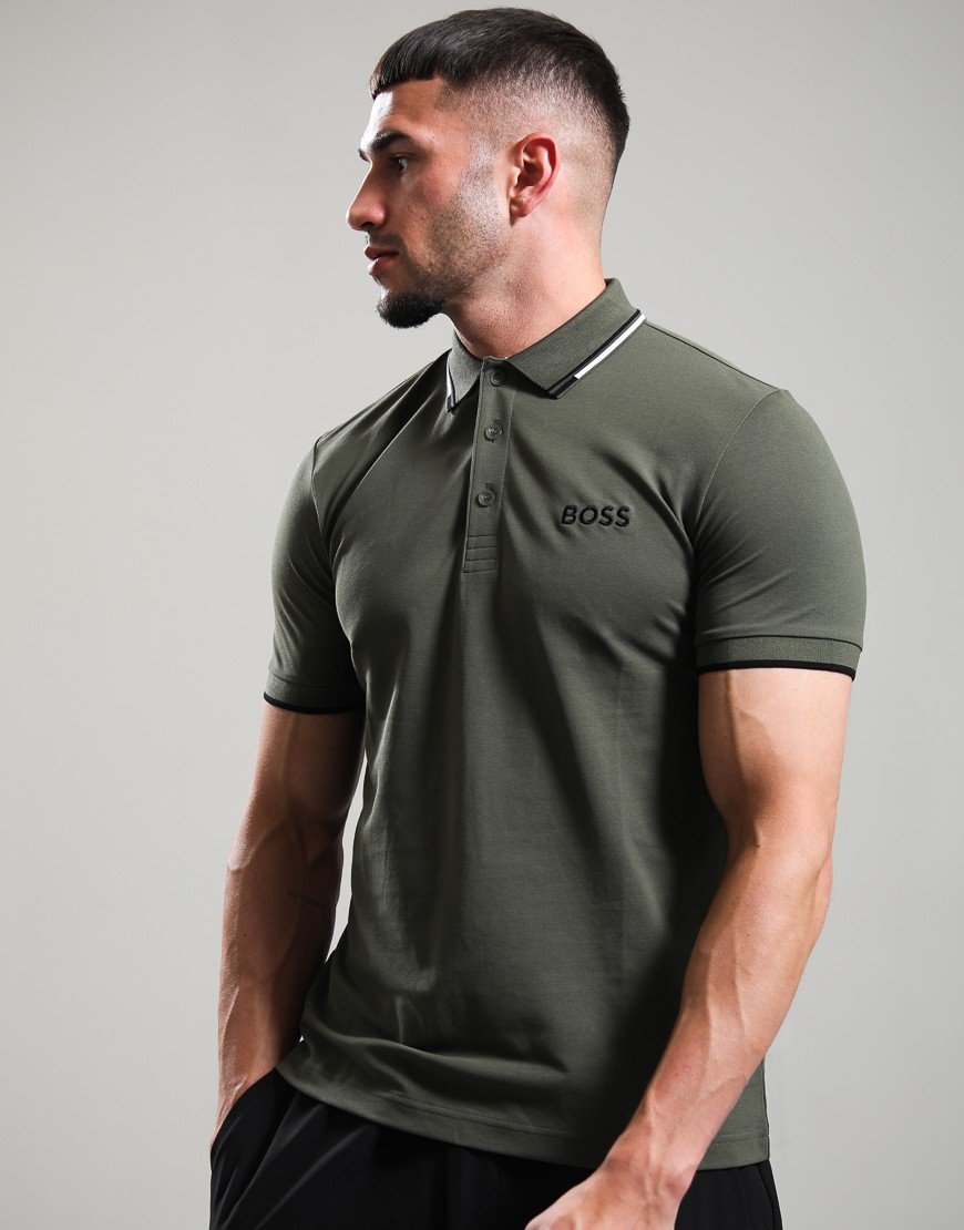 BOSS Paddy Pro Polo Shirt Open Green 398