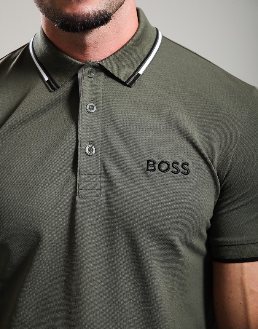 BOSS Paddy Pro Polo Shirt Open Green 398