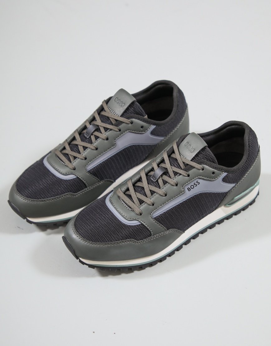 BOSS Parkour-L Runn METHN Trainers Open Green