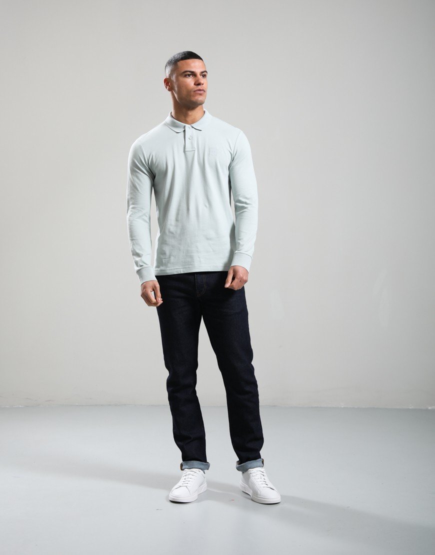 BOSS Passerby Polo Shirt Silver