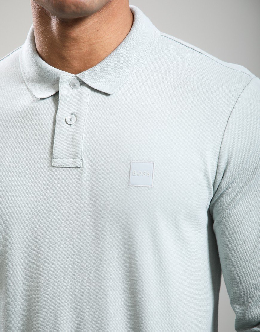 BOSS Passerby Polo Shirt Silver