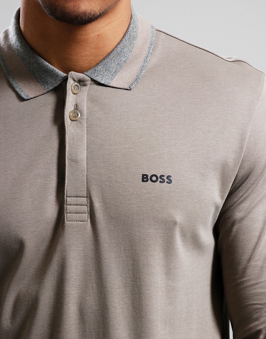 BOSS Pilsy 2 Long Sleeve Polo Shirt Light/Pastel Green