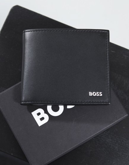 BOSS Randy 4 CC Coin Wallet Black