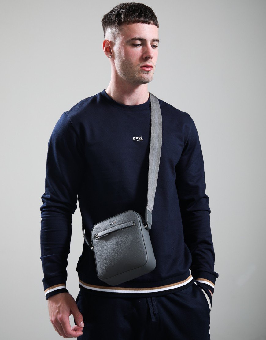 BOSS Ray_NS zip N. Side Bag Medium Grey