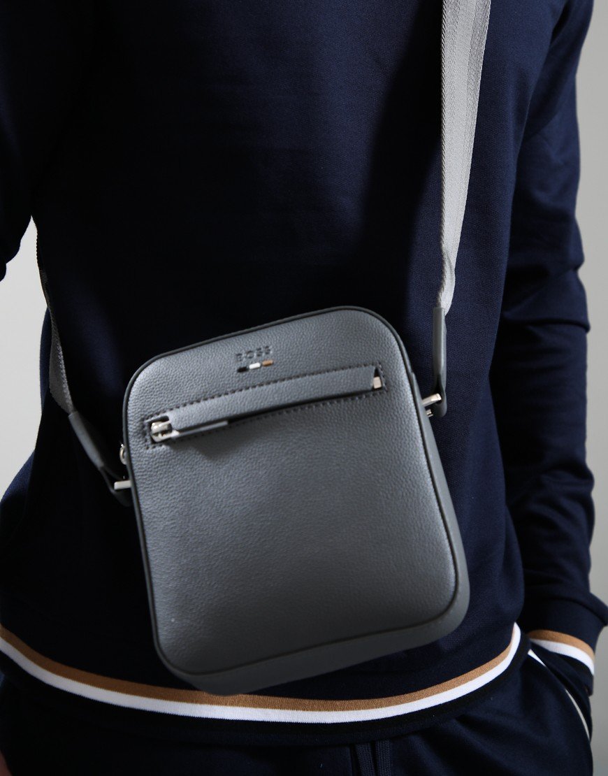 BOSS Ray_NS zip N. Side Bag Medium Grey