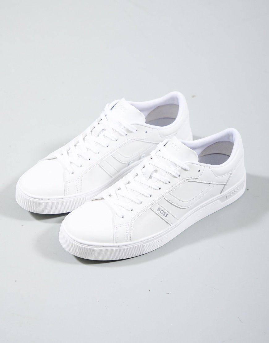 BOSS Rhys Tenn PU Trainers White
