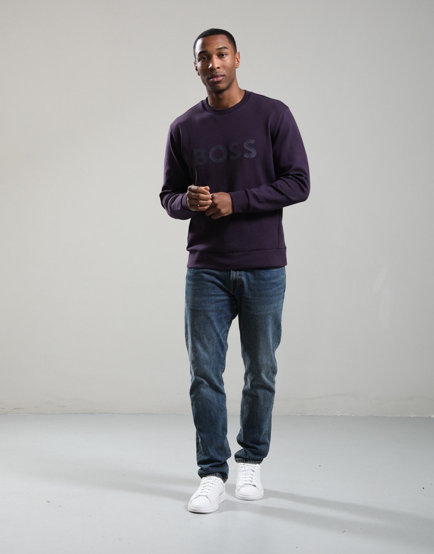 BOSS Salbo Crew Sweat Purple