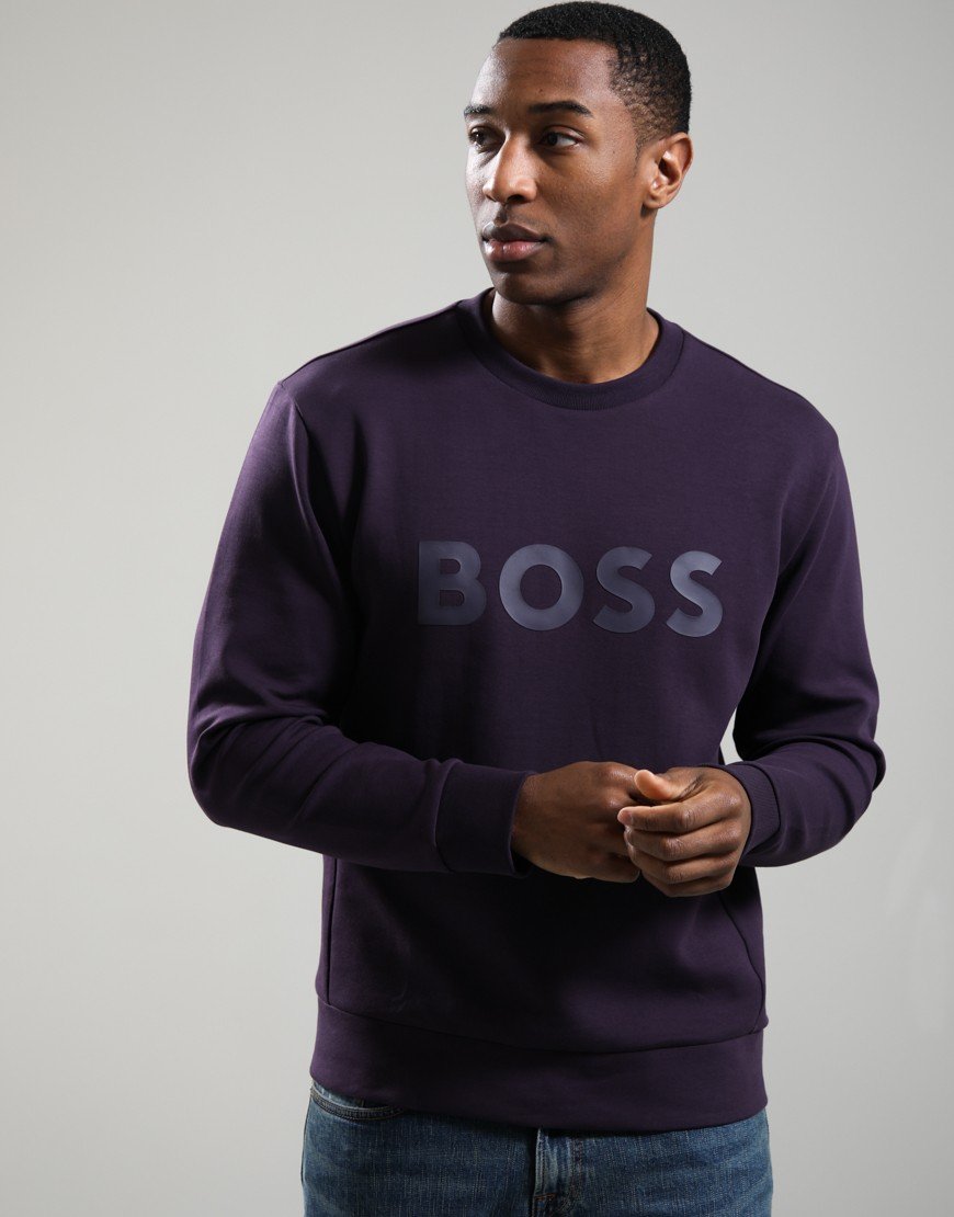BOSS Salbo Crew Sweat Purple