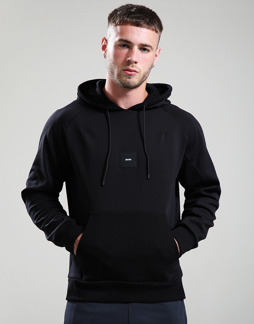 BOSS Soody Rib Hoodie Black