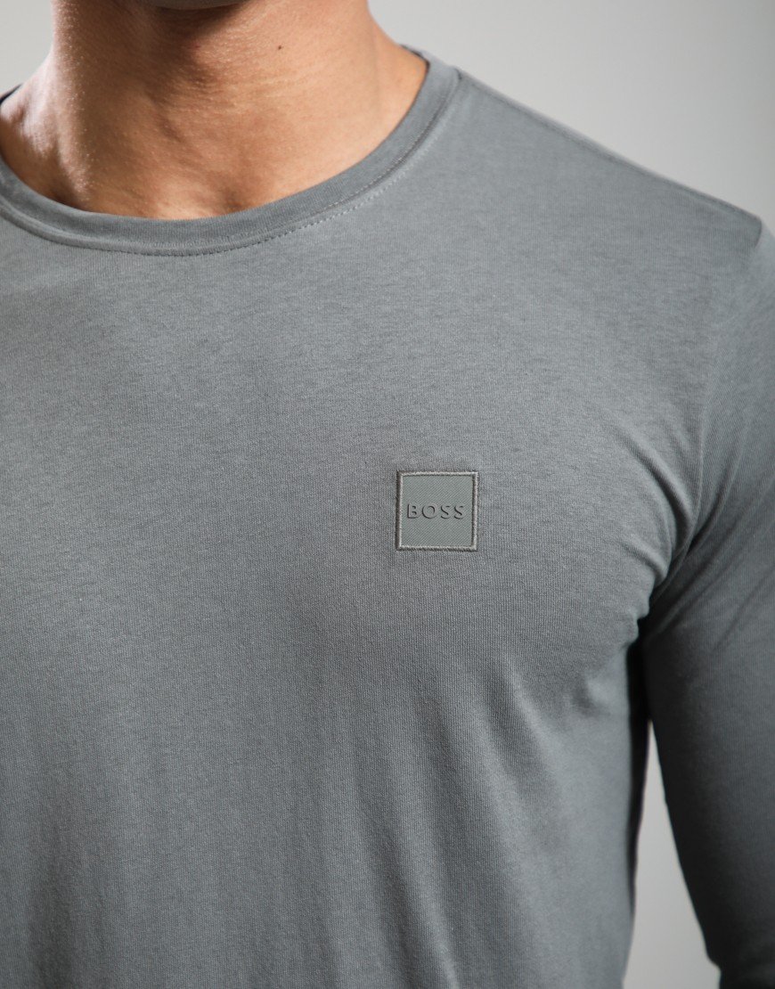 BOSS Tacks Long Sleeve T-Shirt Open Grey