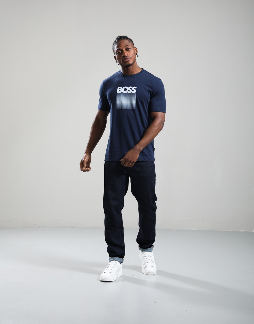 BOSS Te_Insignia T-Shirt Open Blue