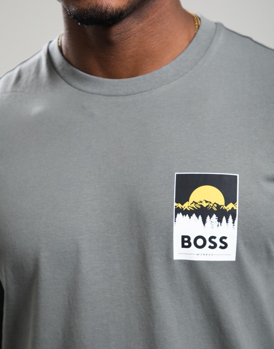 BOSS Te_Plain T-Shirt Open Grey