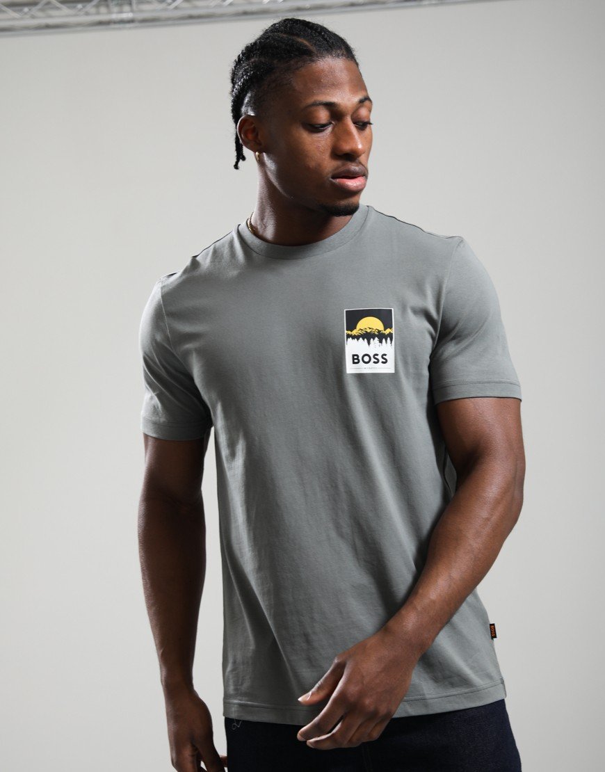 BOSS Te_Plain T-Shirt Open Grey