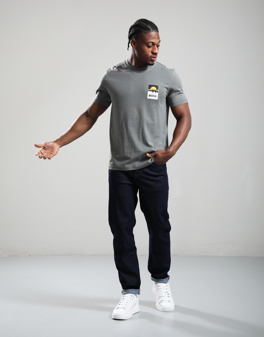 BOSS Te_Plain T-Shirt Open Grey