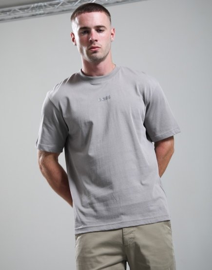 BOSS Tee 10 Basic T-Shirt Open Grey