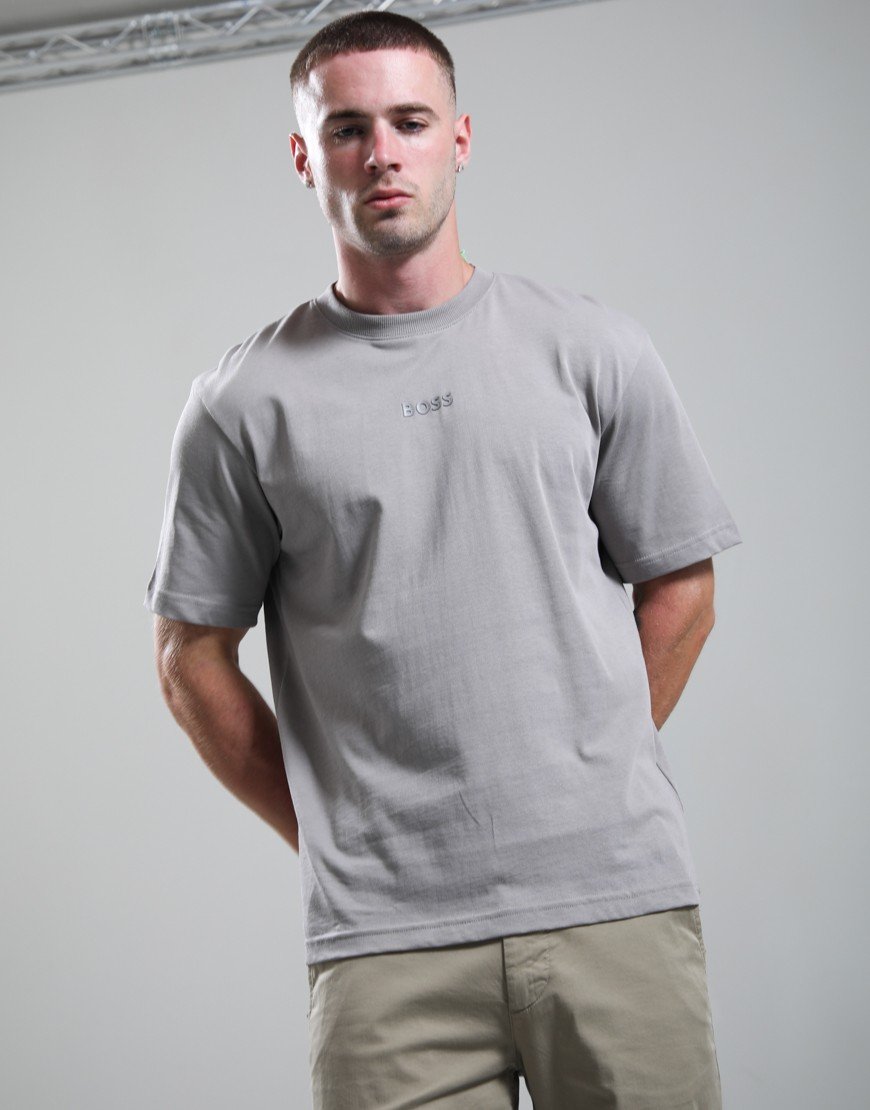 BOSS Tee 10 Basic T-Shirt Open Grey