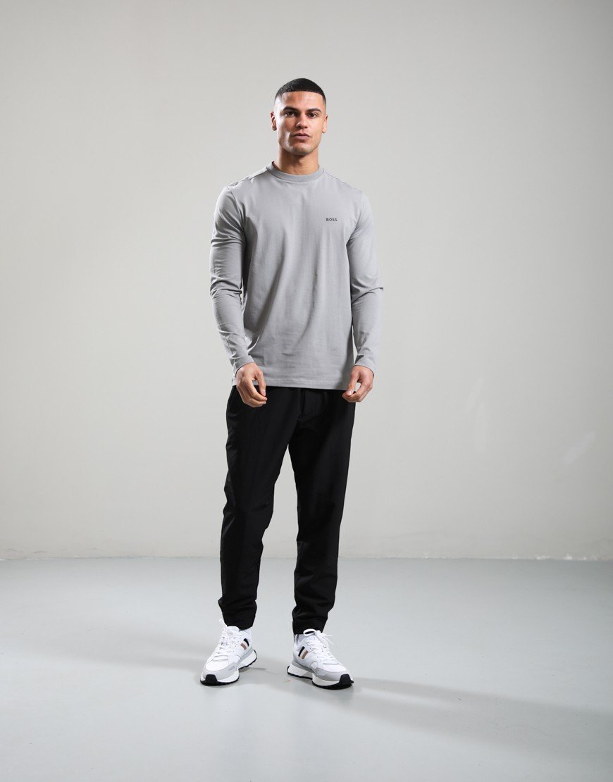 BOSS Tee Basis Long T-Shirt Open Grey