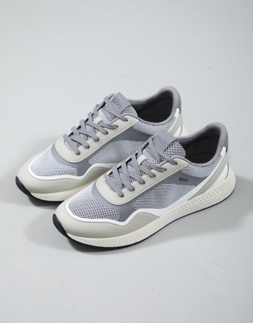 BOSS Titanium_Runn_Methal Trainers Open Beige