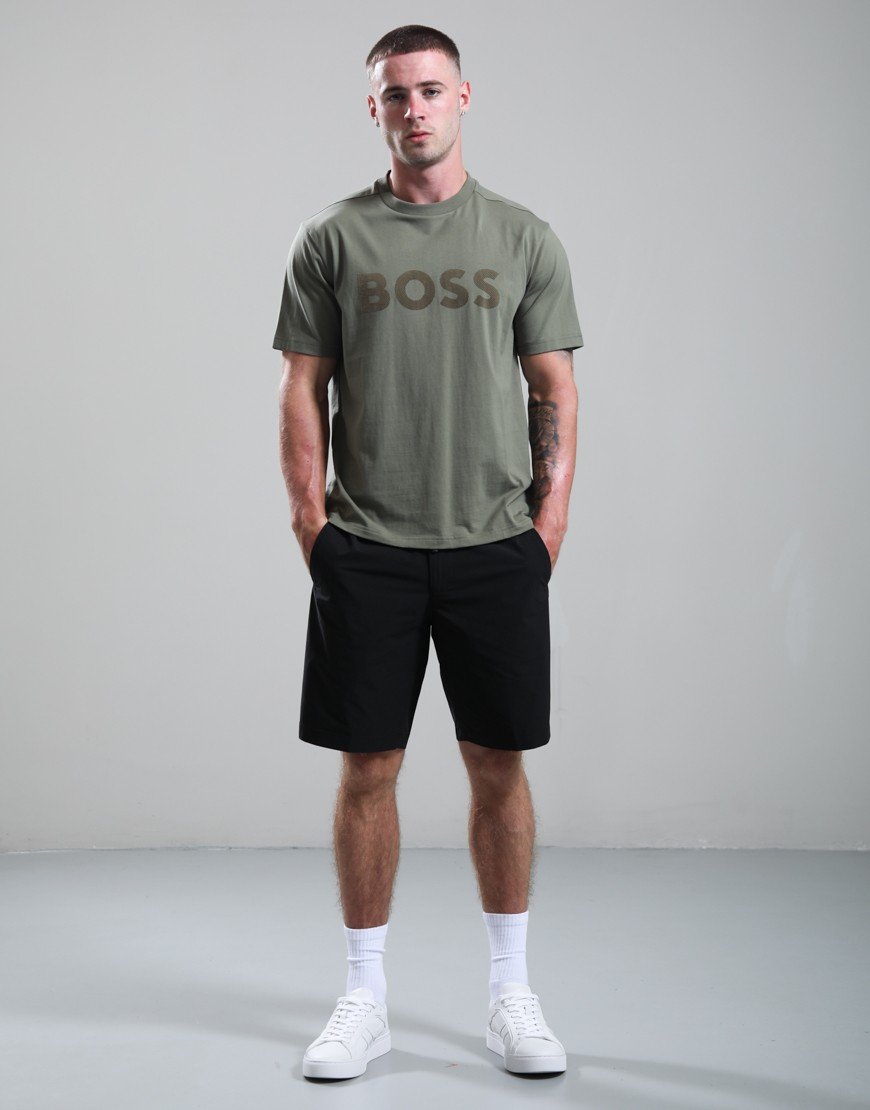 BOSS TS_Iconic Logo T-Shirt Dark Beige