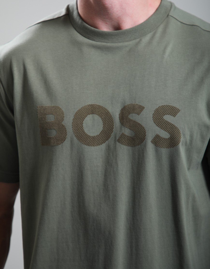 BOSS TS_Iconic Logo T-Shirt Dark Beige