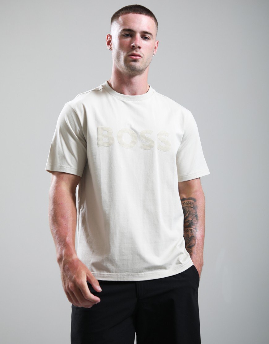BOSS TS_Iconic Logo T-Shirt Light Beige