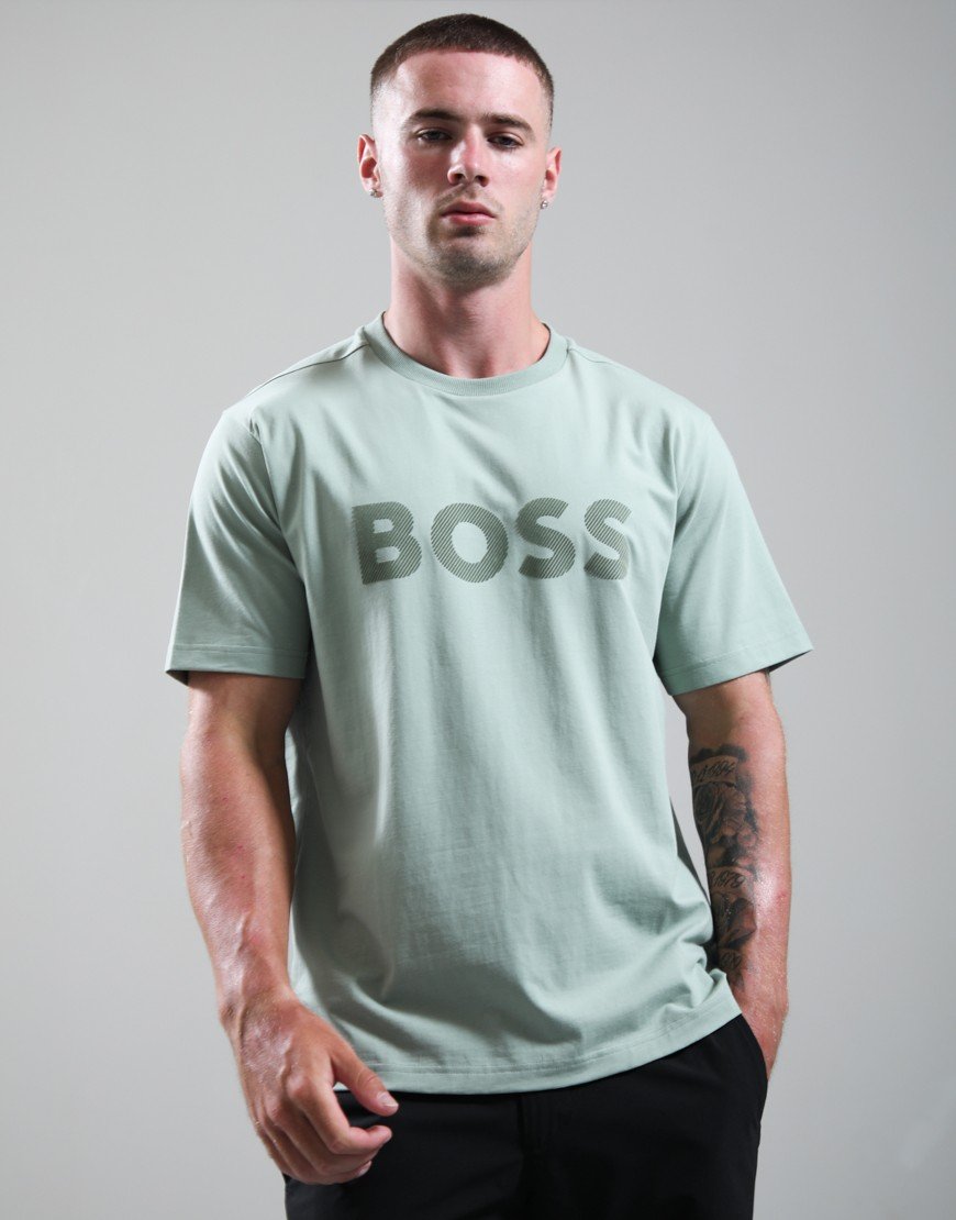 BOSS TS_Iconic Logo T-Shirt Open Green