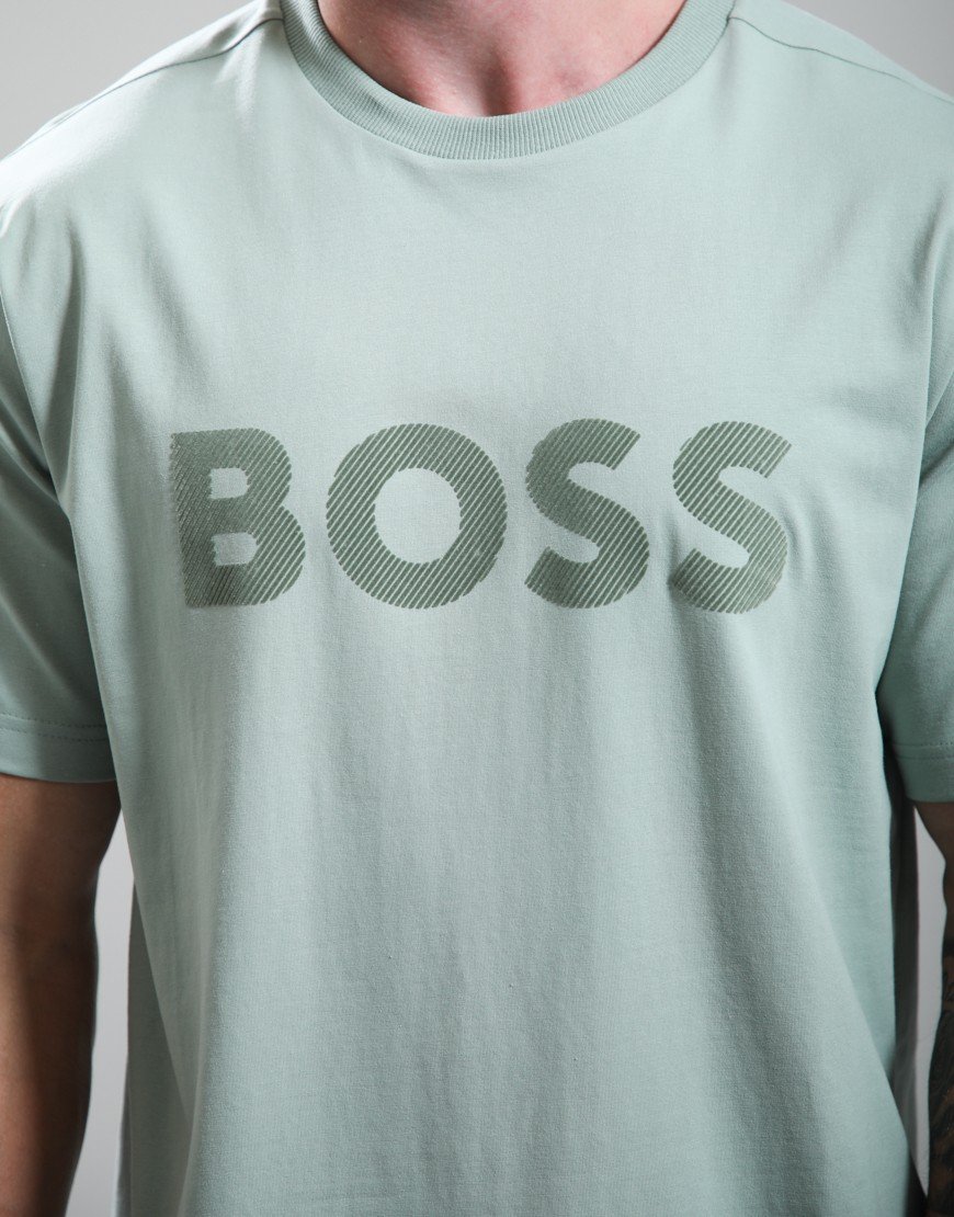 BOSS TS_Iconic Logo T-Shirt Open Green