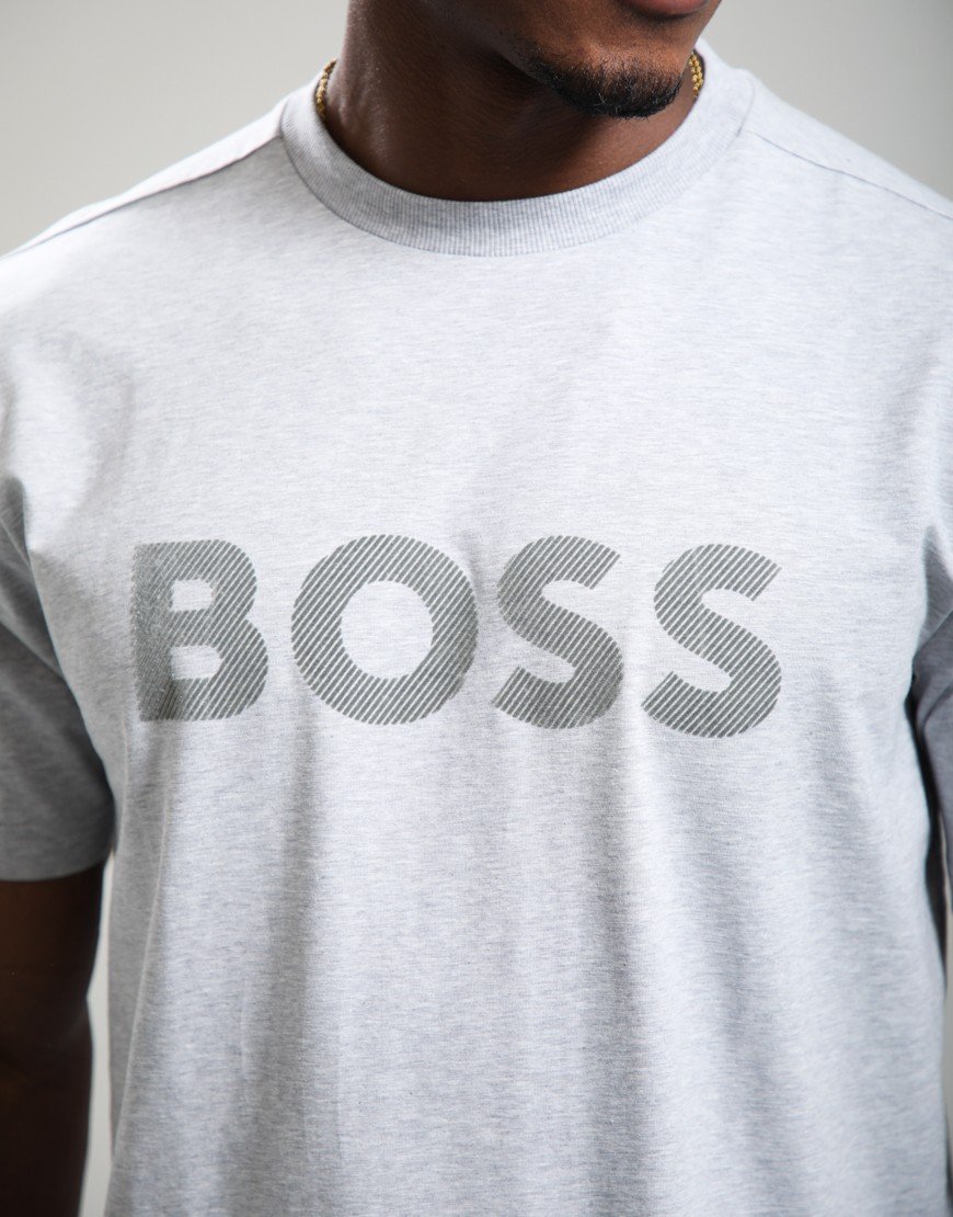 BOSS TS_Iconic Logo T-Shirt Silver