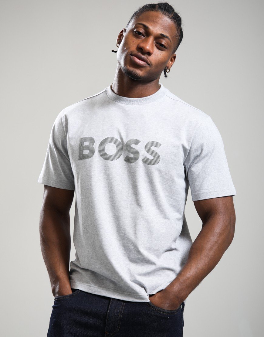 BOSS TS_Iconic Logo T-Shirt Silver