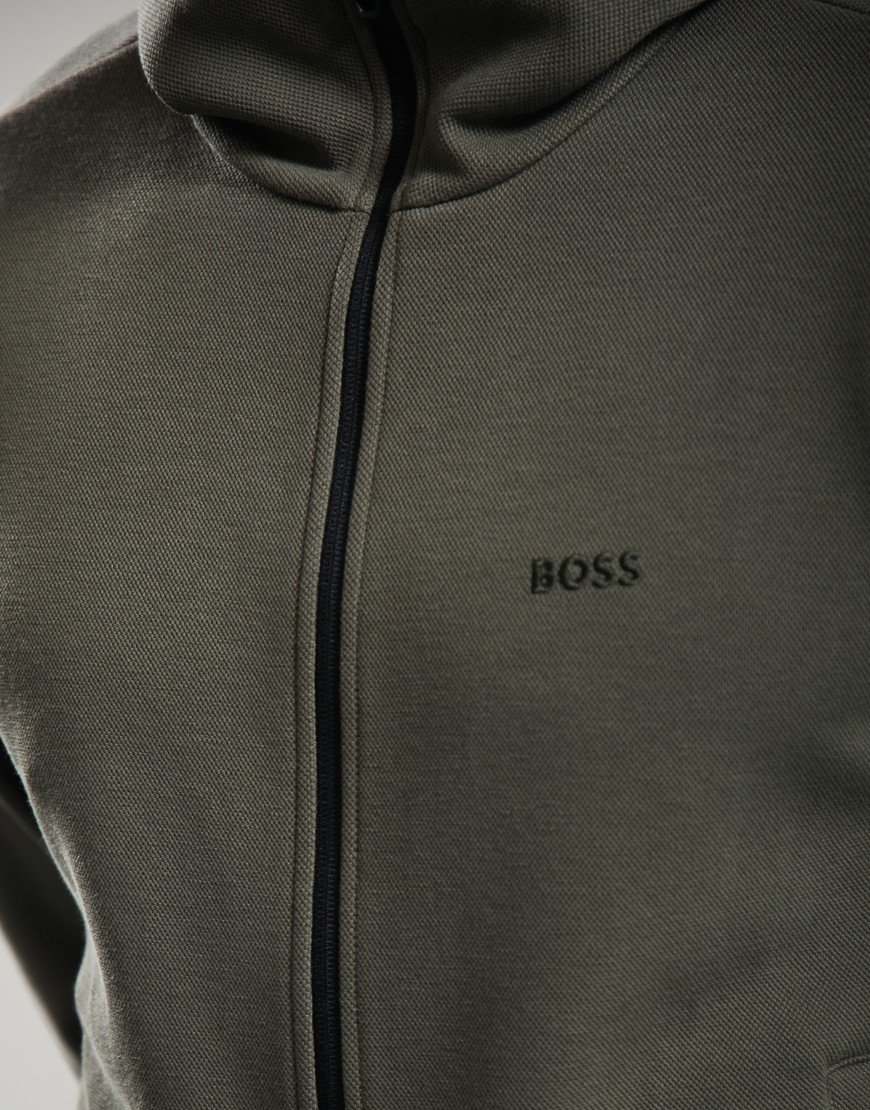 BOSS SW_Union Saggy Hoodie Open Green 