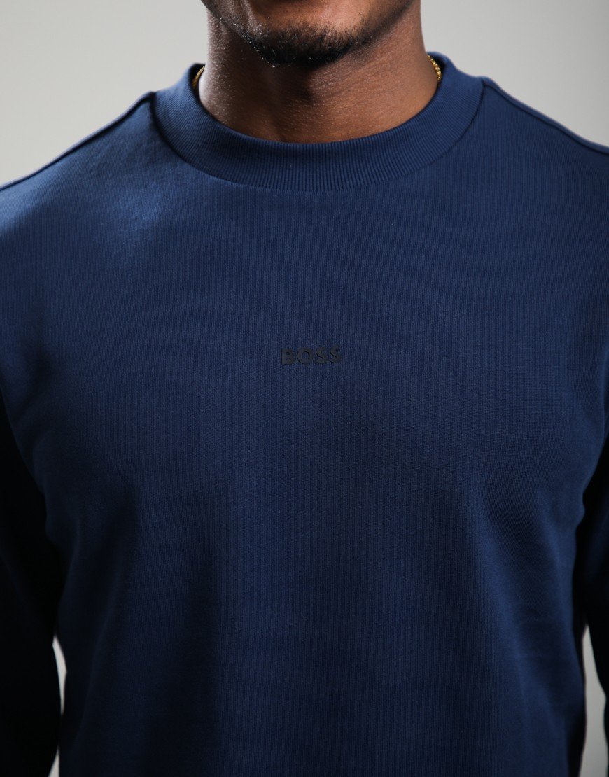 BOSS WeSmall Crew Sweat Open Blue