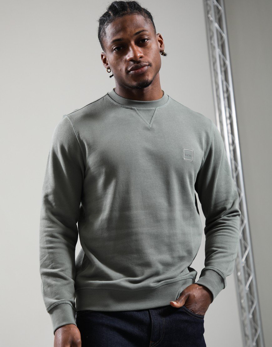 BOSS Westart Crew Sweat Open Grey