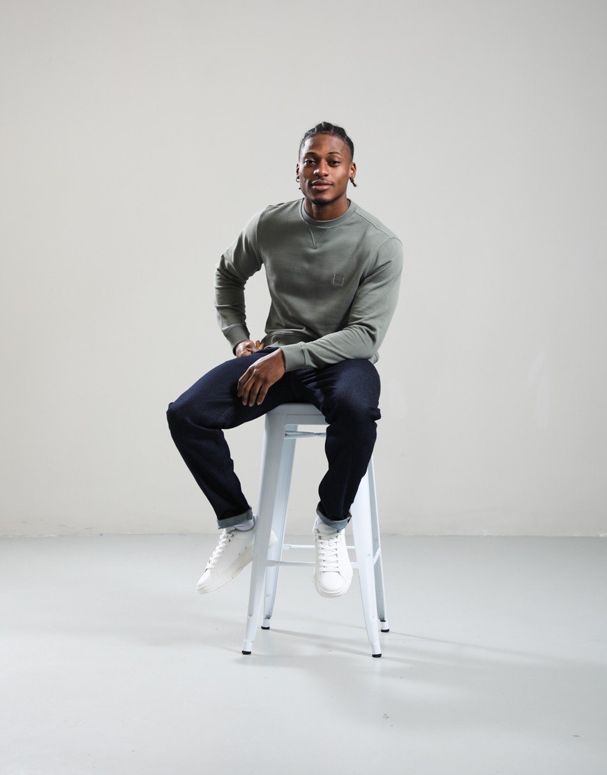 BOSS Westart Crew Sweat Open Grey