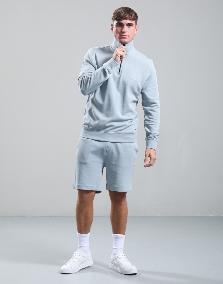 BOSS Zetrust Half Zip Sweat Open Grey