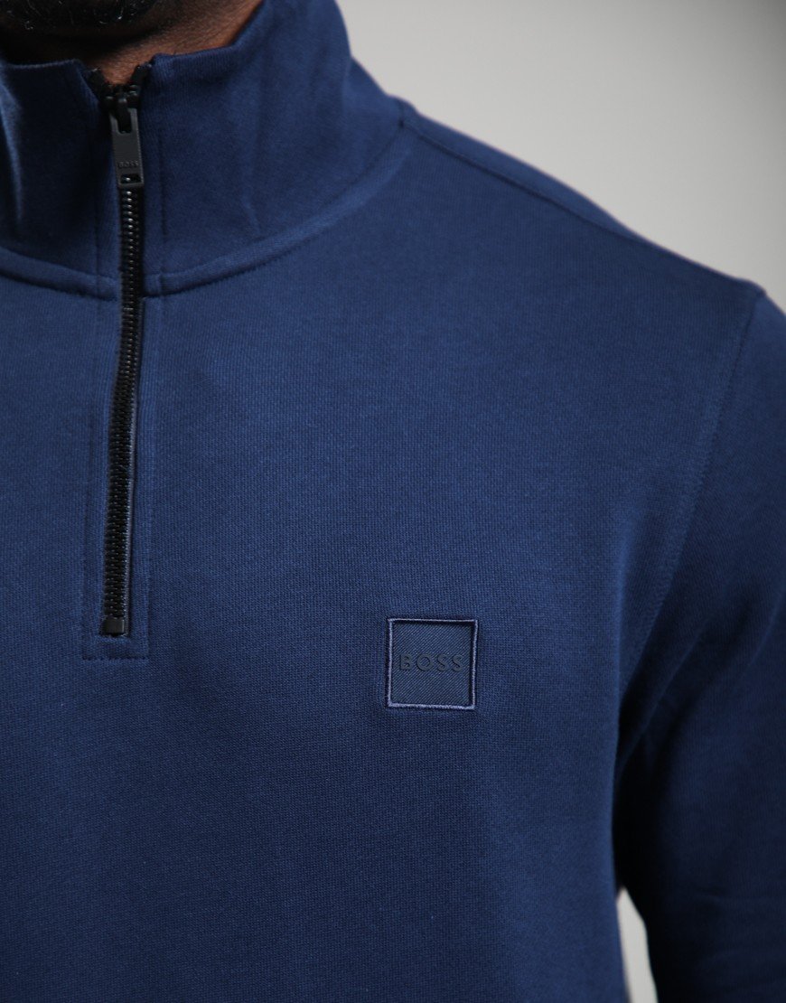 BOSS Zetrust Half Zip Sweat Open Blue