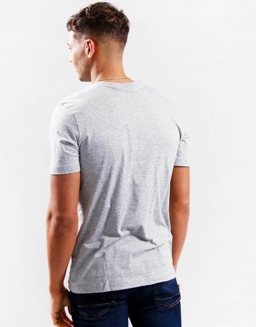 BOSS Curved Logo T-Shirt Open Grey