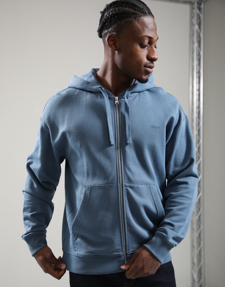 HUGO Dapozip Hoodie Open Blue