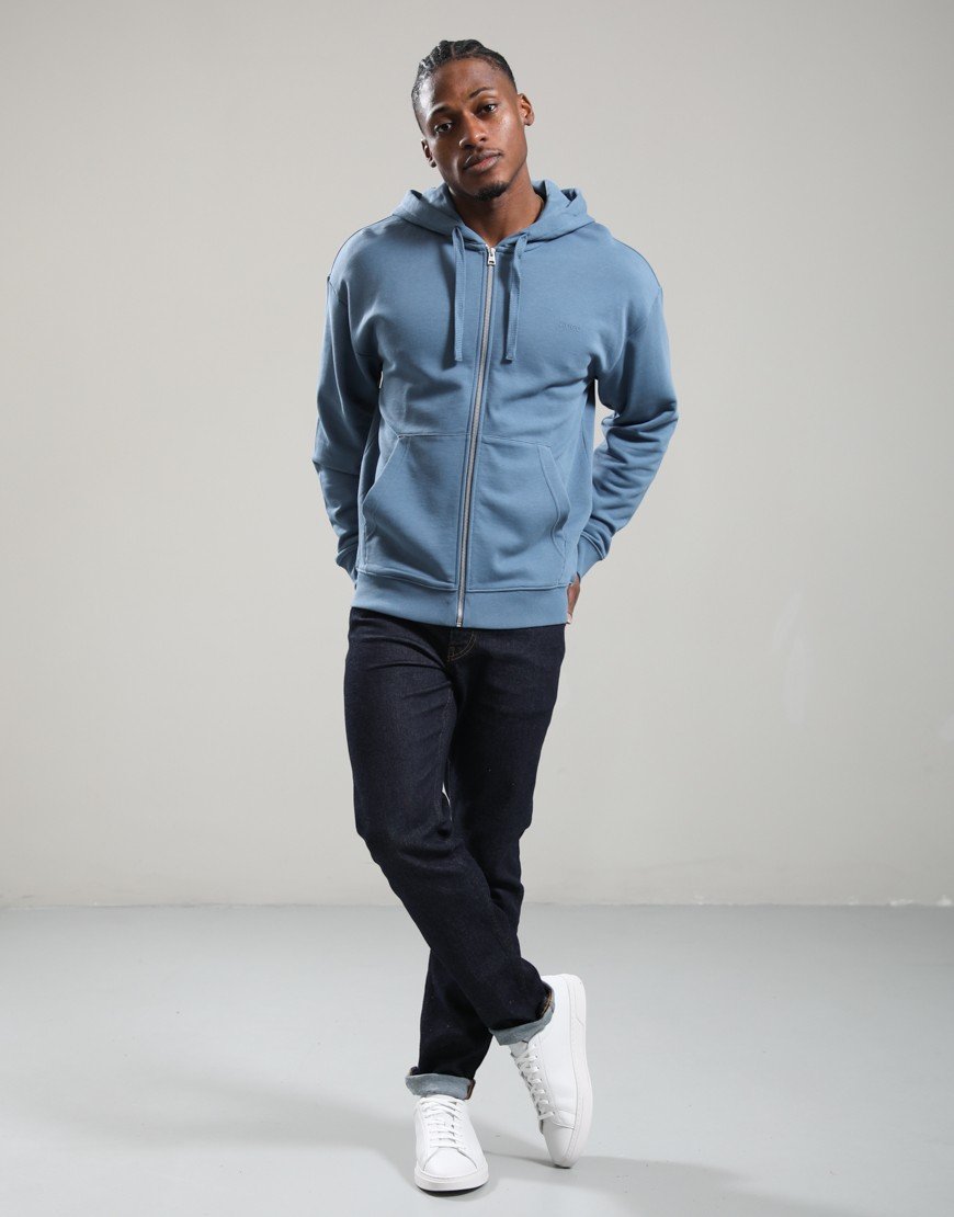 HUGO Dapozip Hoodie Open Blue