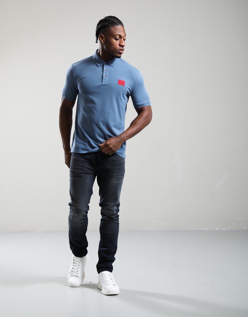 HUGO Dereso222 Polo Shirt Open Blue