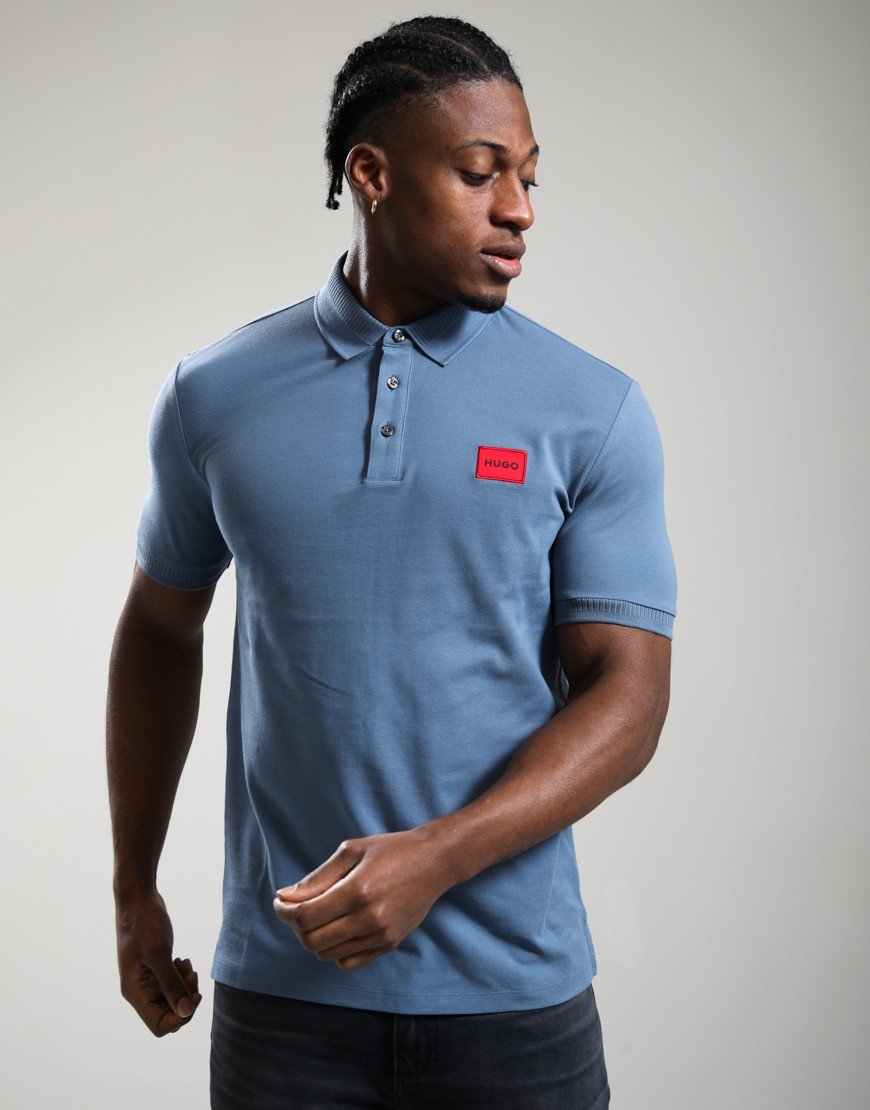 HUGO Dereso222 Polo Shirt Open Blue