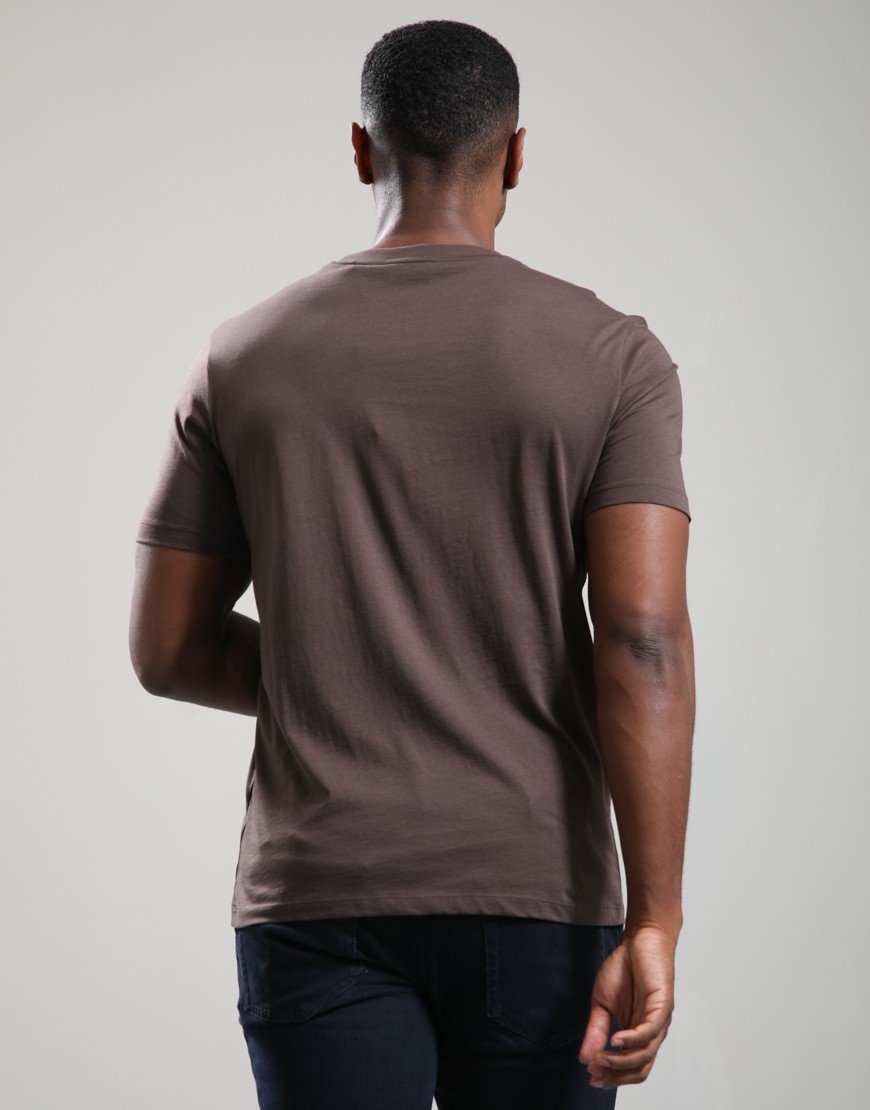 HUGO Dero222 T-Shirt Brown Overflow