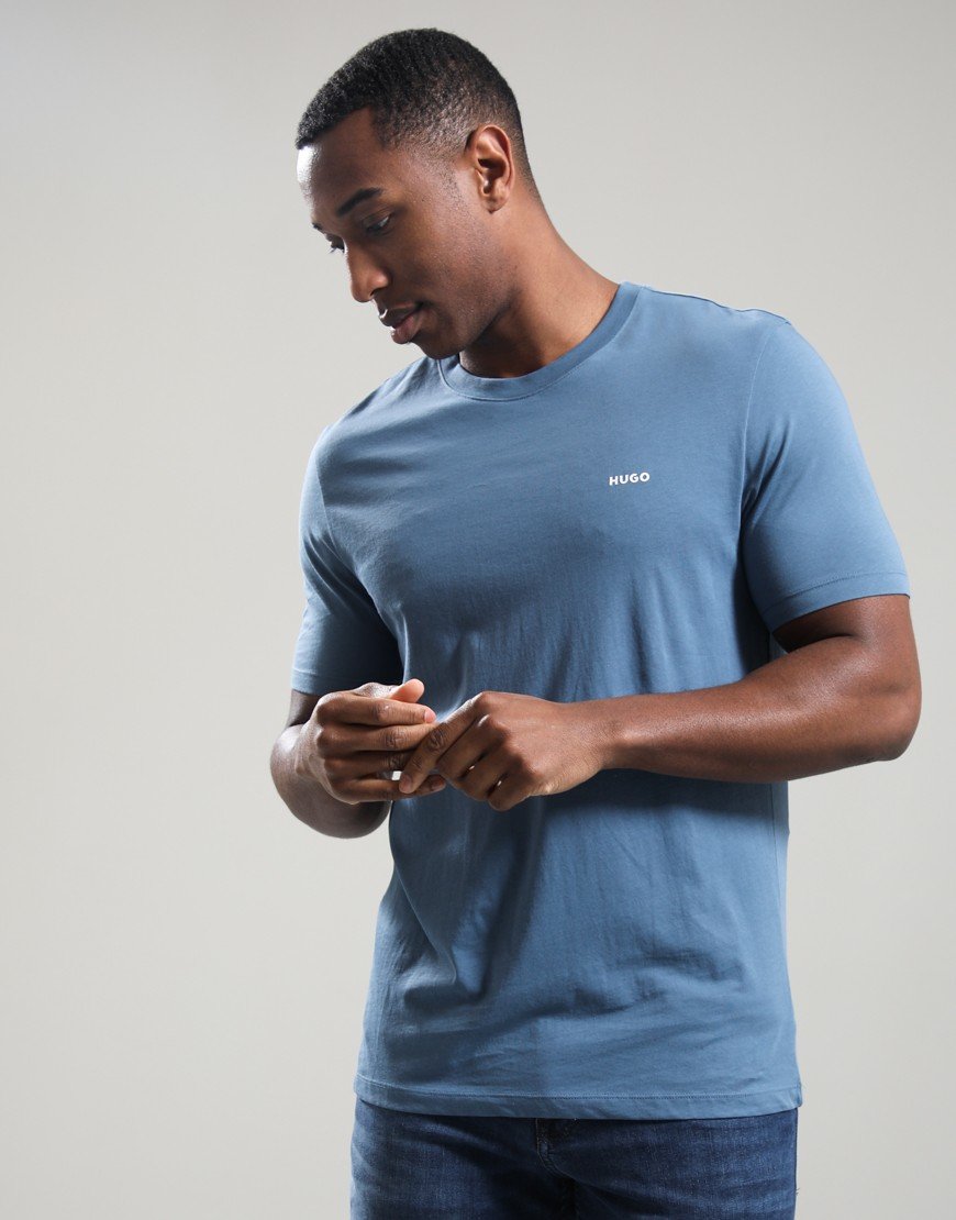HUGO Dero222 T-Shirt Open Blue