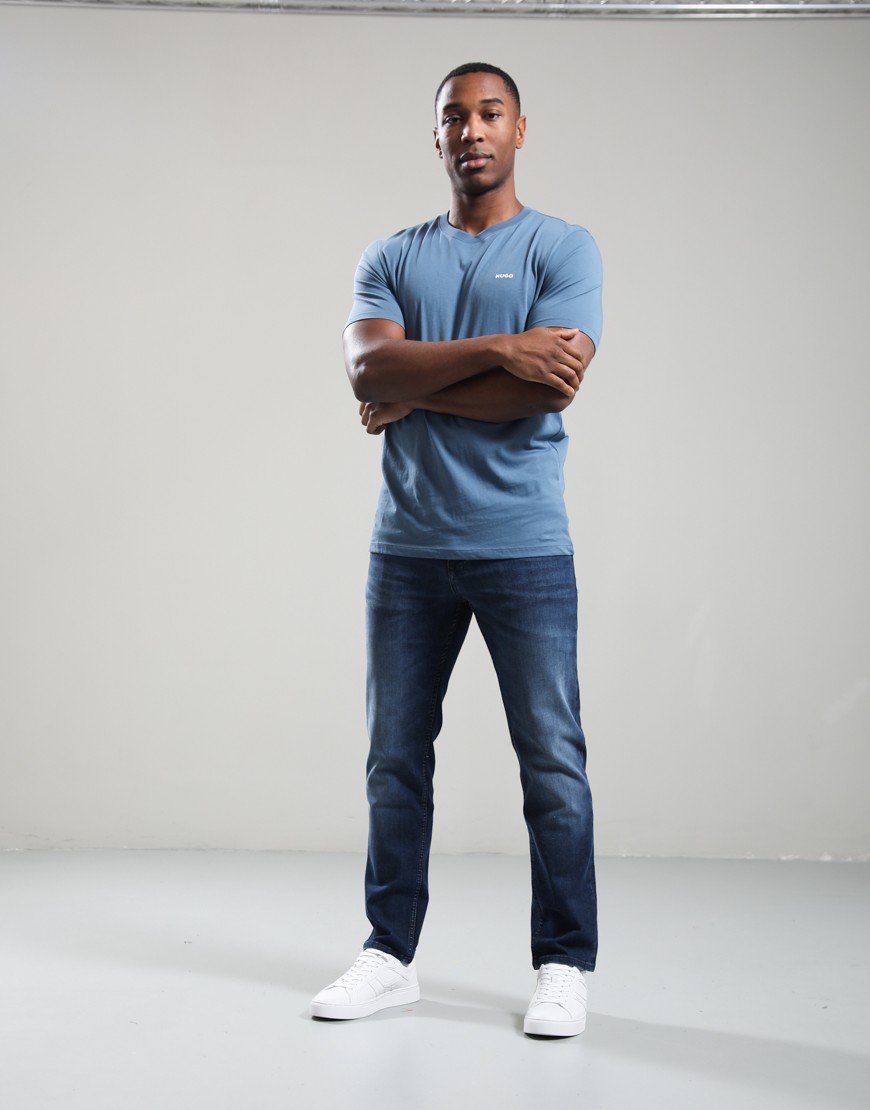 HUGO Dero222 T-Shirt Open Blue
