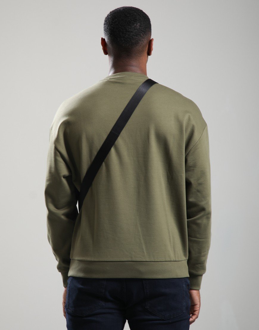 HUGO Dinex Crew Sweat Open Green